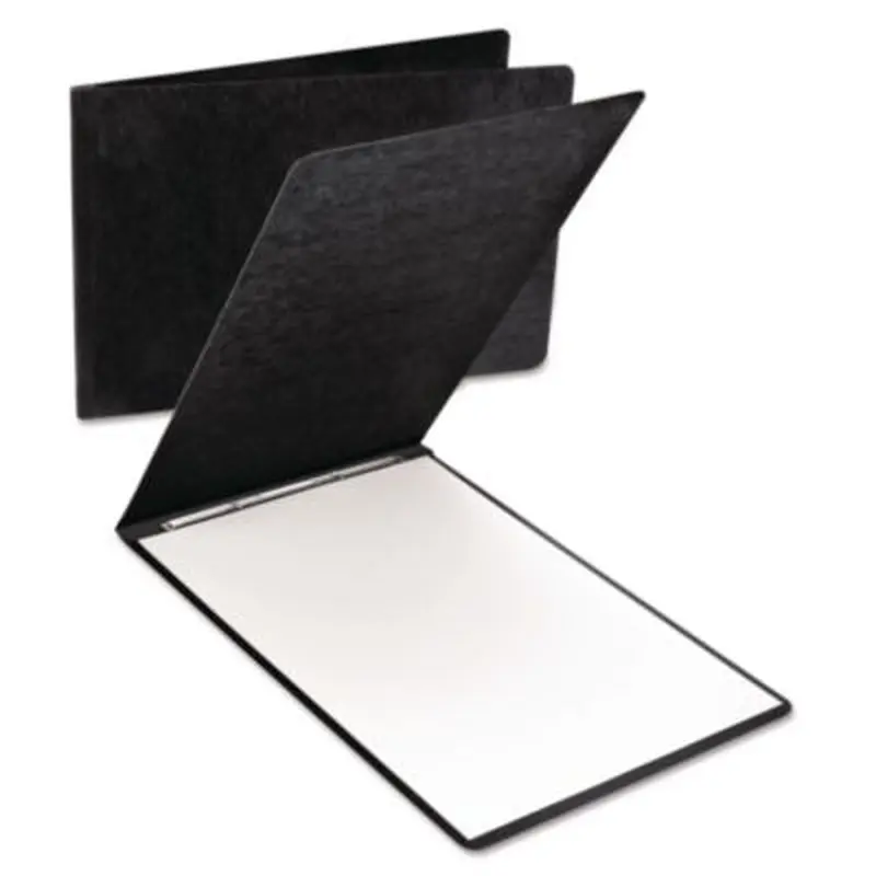 Extra Large Pressboard Report Cover w/ Reinforced Side Hinge, Two-Prong Fastener, 3" Capacity, 11 x 17, Black/Black - Report Covers | Oxford