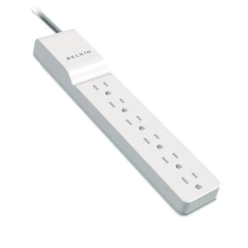 Home/Office Surge Protector, 6 AC Outlets, 4 ft Cord, 720 J, White - Surge Protectors | Belkin