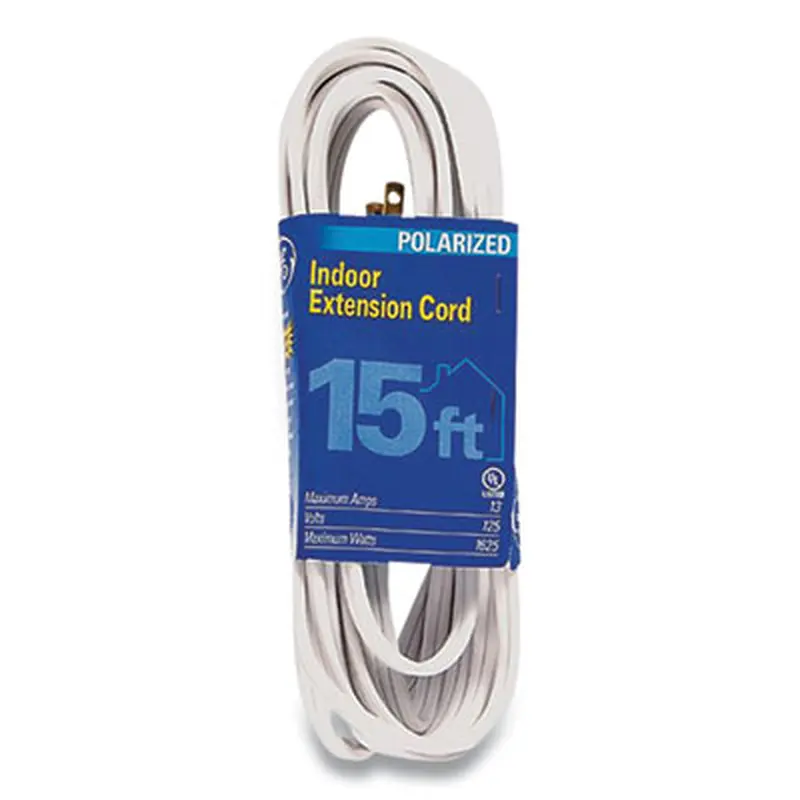 Indoor Extension Cord, 15 ft, 13 A, White - Extension Cords | GE