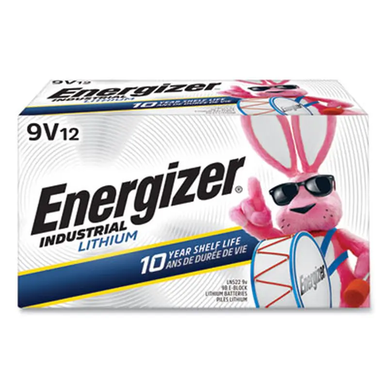 Industrial Lithium 9V Battery, 9 V, 12/Box - Batteries | Energizer