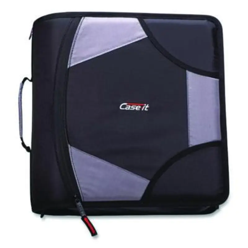 King Size Mighty Zip Tab Binder, 3 Rings, 4" Capacity, 11 x 8.5, Black - Binders | Case it