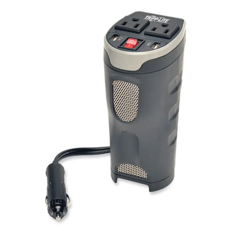 PowerVerter Ultra-Compact Car Inverter, 200 W, Two AC Outlets/Two USB Ports - Adapters/Chargers | Tripp Lite by Eaton