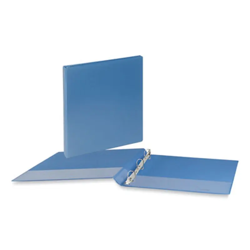 Slant D-Ring View Binder, 3 Rings, 1" Capacity, 11 x 8.5, Light Blue - Binders | Universal