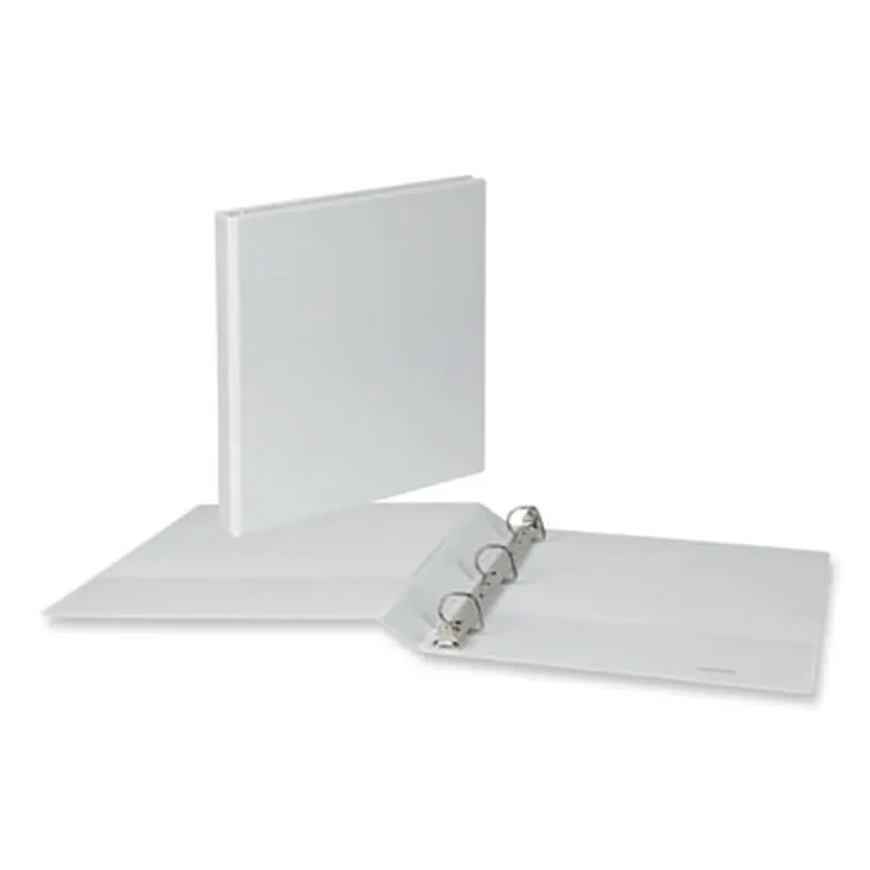 Slant D-Ring View Binder, 3 Rings, 1" Capacity, 11 x 8.5, White, 12/Carton - Binders | Universal