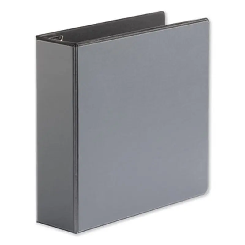 Deluxe Easy-to-Open D-Ring View Binder, 3 Rings, 3" Capacity, 11 x 8.5, Black - Binders | Universal