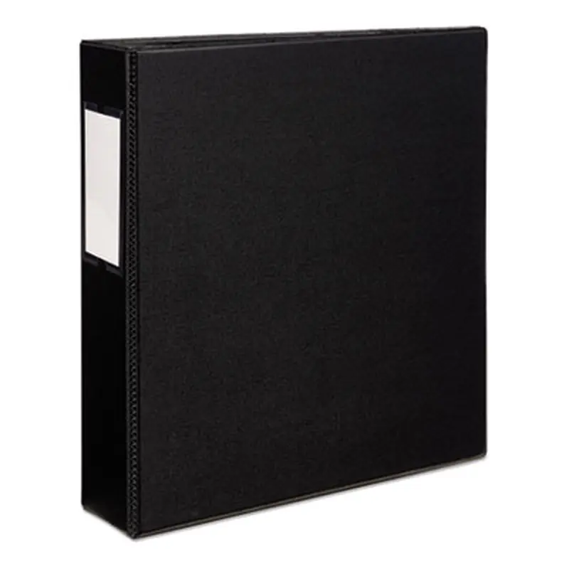 Durable Non-View Binder with DuraHinge and EZD Rings, 3 Rings, 2" Capacity, 11 x 8.5, Black, (8502) - Binders | Avery