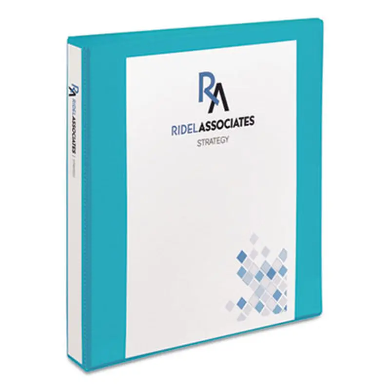 Durable View Binder with DuraHinge and Slant Rings, 3 Rings, 1" Capacity, 11 x 8.5, Aqua - Binders | Avery