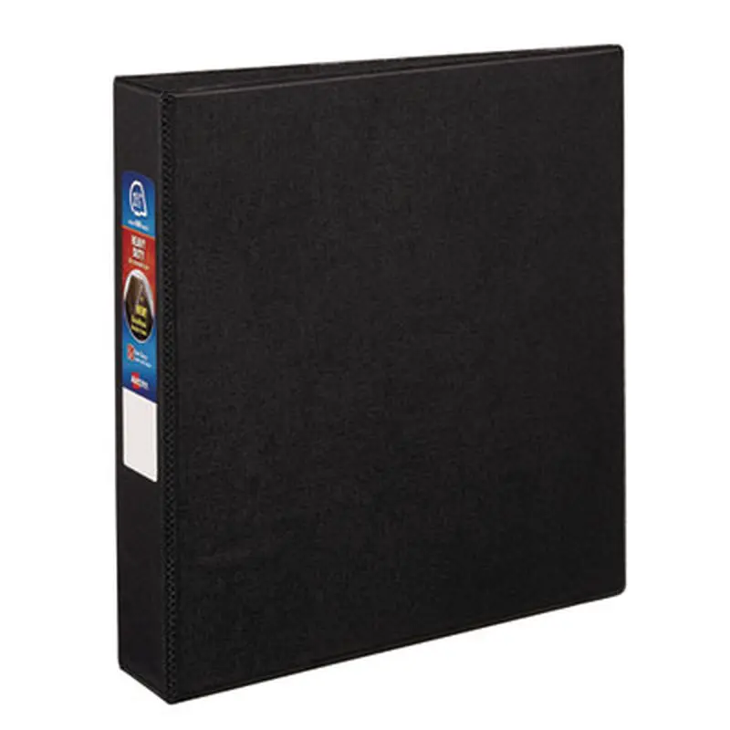 Heavy-Duty Non-View Binder with DuraHinge and One Touch EZD Rings, 3 Rings, 1.5" Capacity, 11 x 8.5, Black - Binders | Avery