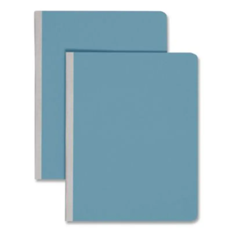 Prong Fastener Premium Pressboard Report Cover, Two-Piece Prong Fastener, 3" Capacity, 8.5 x 11, Blue/Blue - Report Covers | Smead