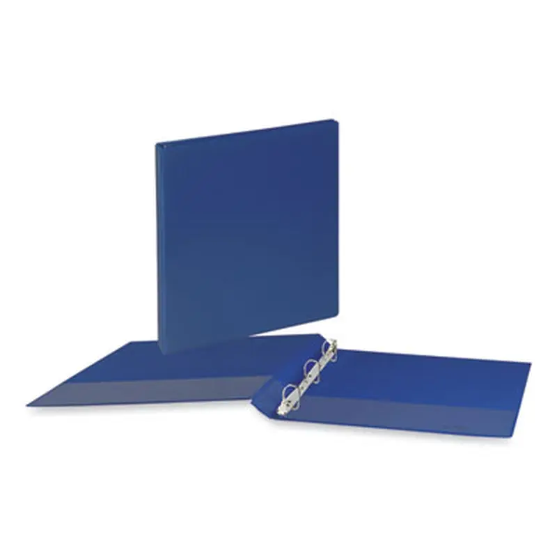 Slant D-Ring View Binder, 3 Rings, 1.5" Capacity, 11 x 8.5, Navy Blue - Binders | Universal