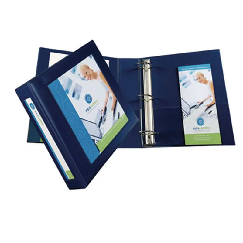 Framed View Heavy-Duty Binders, 3 Rings, 2" Capacity, 11 x 8.5, Navy Blue - Binders | Avery