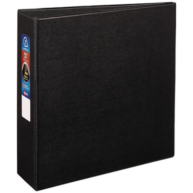 Heavy-Duty Non-View Binder with DuraHinge and Locking One Touch EZD Rings, 3 Rings, 3" Capacity, 11 x 8.5, Black - Binders | Avery