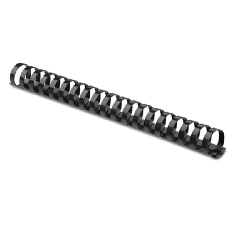 Plastic Comb Bindings for 11 x 8.5 Documents, 19 Rings, 1" (200-Sheet) Capacity, Black, 10/Pack - Binding Spines | Fellowes
