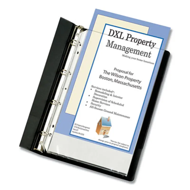 Polypropylene Sheet Protectors, Heavy-Duty, Side: 7-Hole Punched, Top Load 8.5 x 14 Insert, Clear Front, 50/Box - Sheet Protectors | C-Line