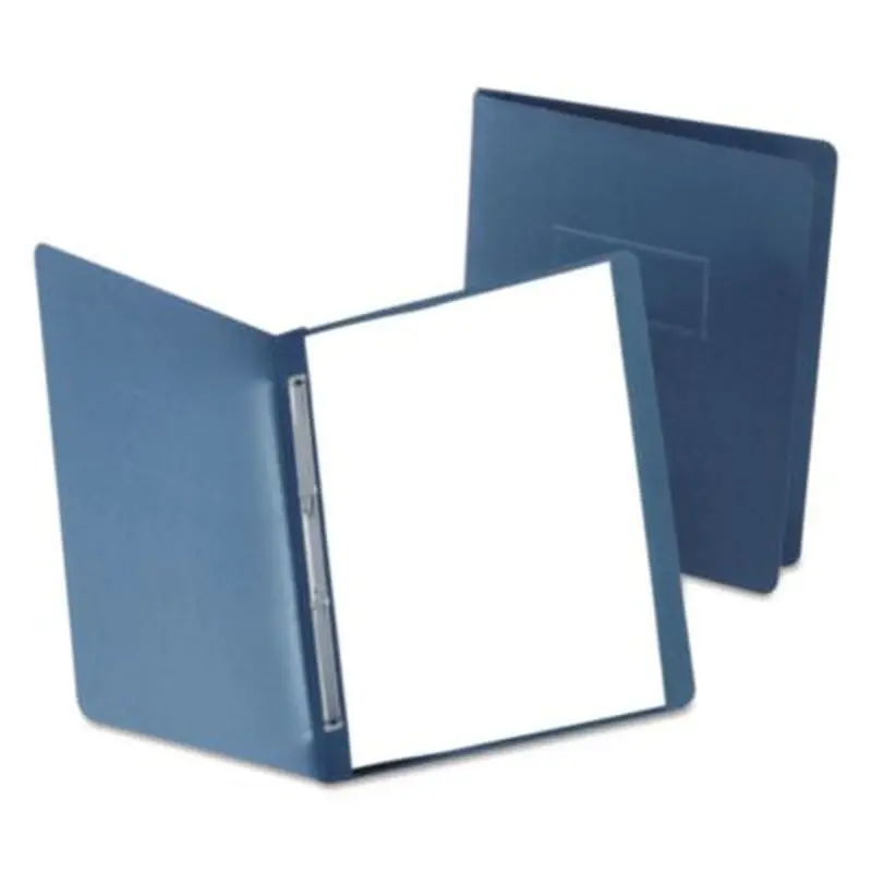 PressLock Report Cover, Two-Prong Fastener, 3" Capacity, 8.5 x 11, Dark Blue/Dark Blue, 25/Box - Report Covers | Oxford
