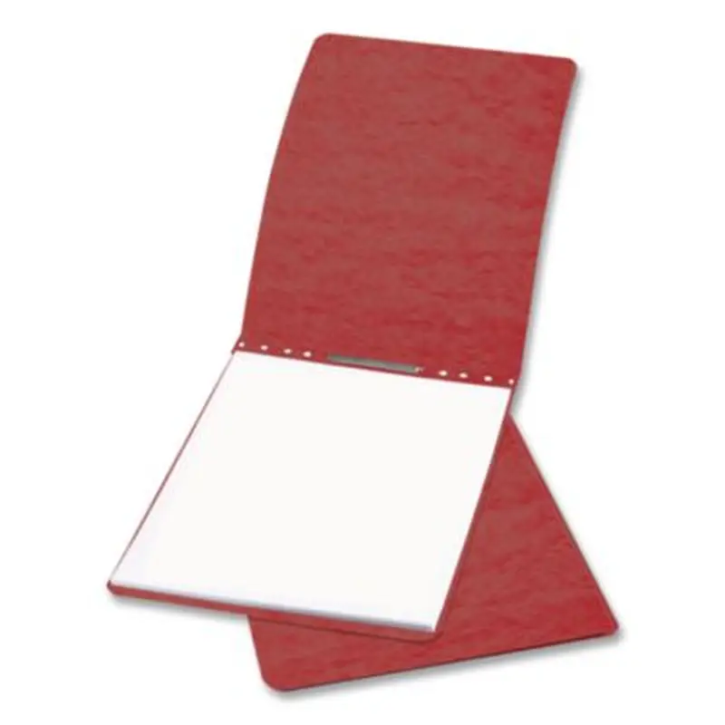 PRESSTEX Report Cover with Tyvek Reinforced Hinge, Top Bound, Two-Piece Prong Fastener, 2" Capacity, 11 x 14, Red/Red - Report Covers | ACCO