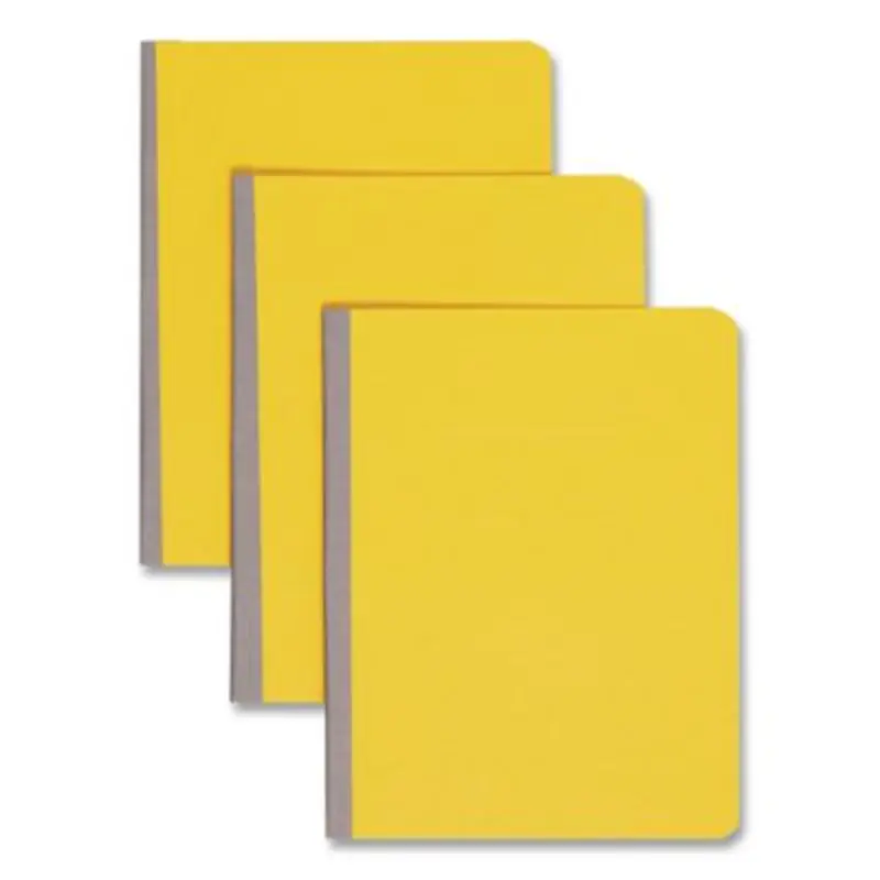 Prong Fastener Premium Pressboard Report Cover, Two-Piece Prong Fastener, 3" Capacity, 8.5 x 11, Yellow/Yellow - Report Covers | Smead