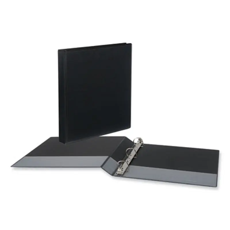 Slant D-Ring View Binder, 3 Rings, 1" Capacity, 11 x 8.5, Black, 12/Carton - Binders | Universal