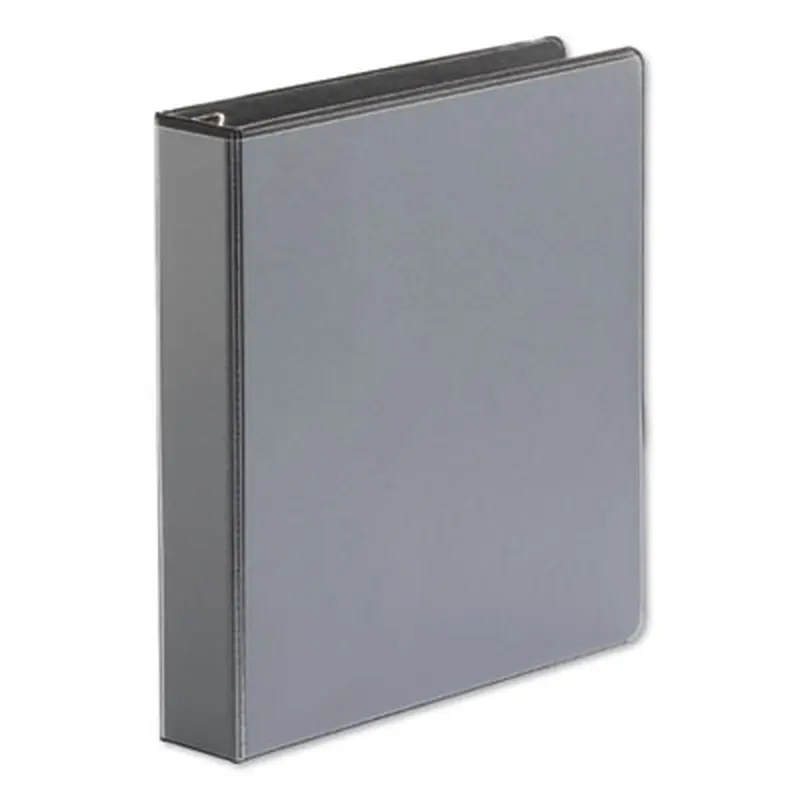 Deluxe Easy-to-Open D-Ring View Binder, 3 Rings, 1.5" Capacity, 11 x 8.5, Black - Binders | Universal