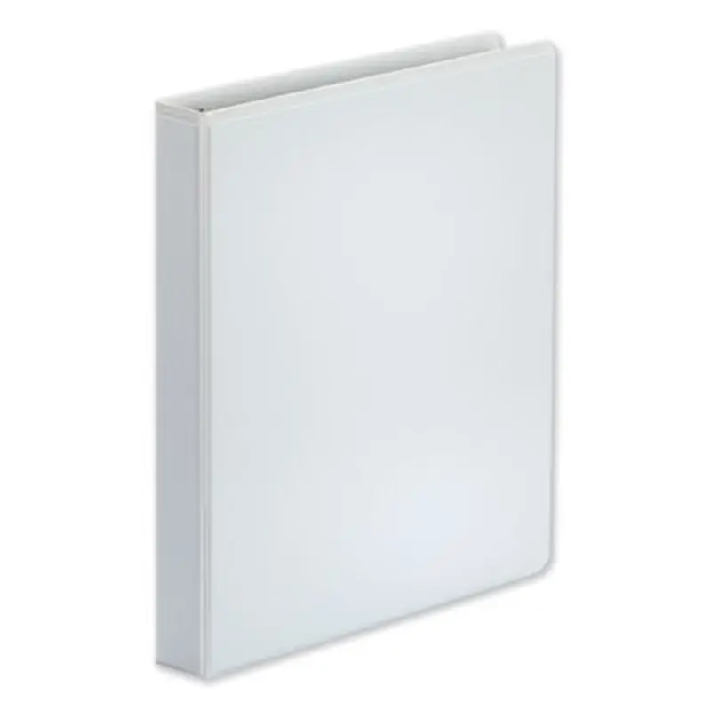 Deluxe Easy-to-Open D-Ring View Binder, 3 Rings, 1" Capacity, 11 x 8.5, White - Binders | Universal