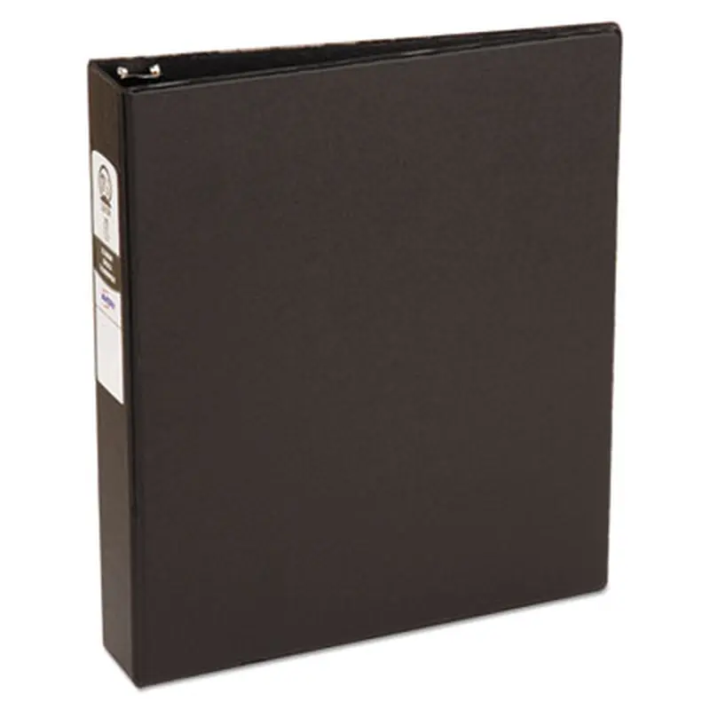 Economy Non-View Binder with Round Rings, 3 Rings, 1.5" Capacity, 11 x 8.5, Black, (3401) - Binders | Avery