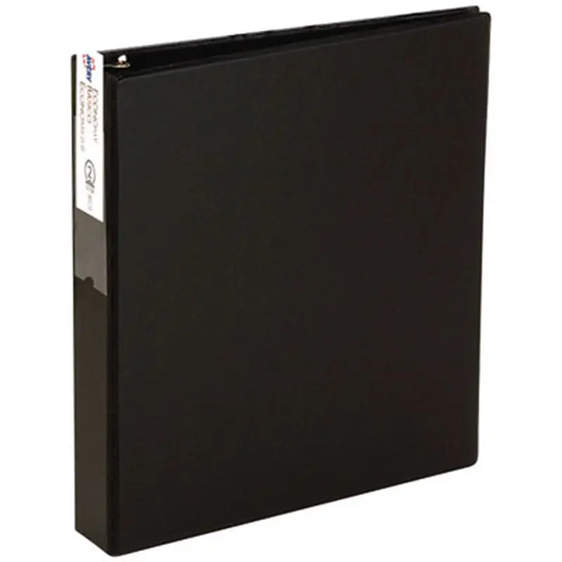 Economy Non-View Binder with Round Rings, 3 Rings, 3" Capacity, 11 x 8.5, Black, (4601) - Binders | Avery