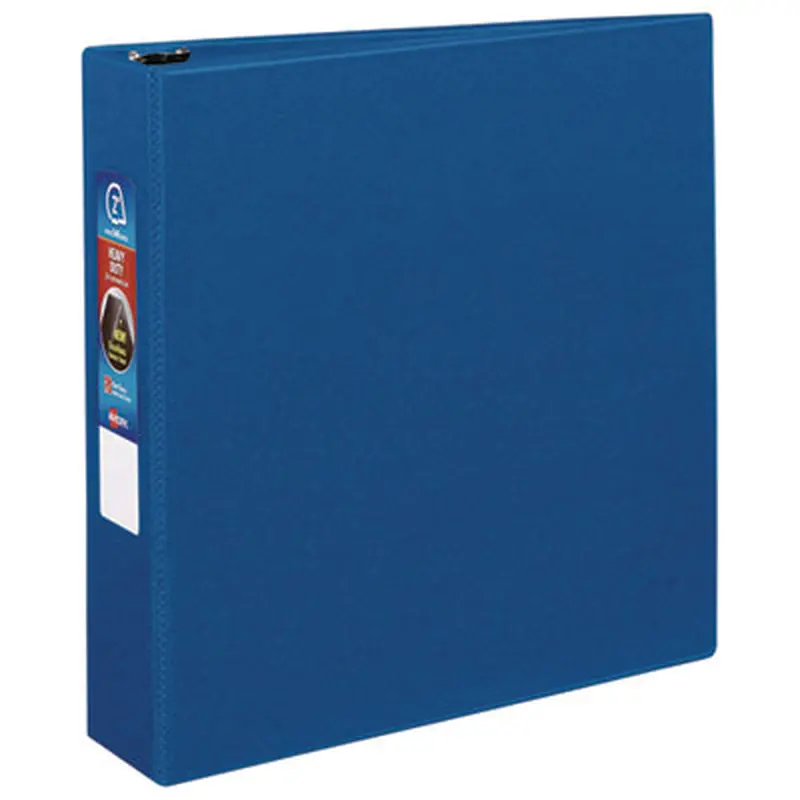 Heavy-Duty Non-View Binder with DuraHinge and One Touch EZD Rings, 3 Rings, 2" Capacity, 11 x 8.5, Blue - Binders | Avery