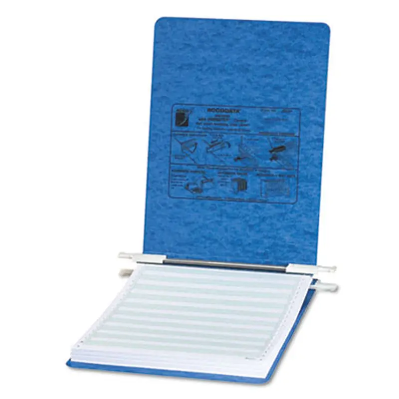 PRESSTEX Covers with Storage Hooks, Bound On 8.5" Side, 2 Posts, 6" Capacity, 8.5 x 11, Light Blue - Binders | ACCO