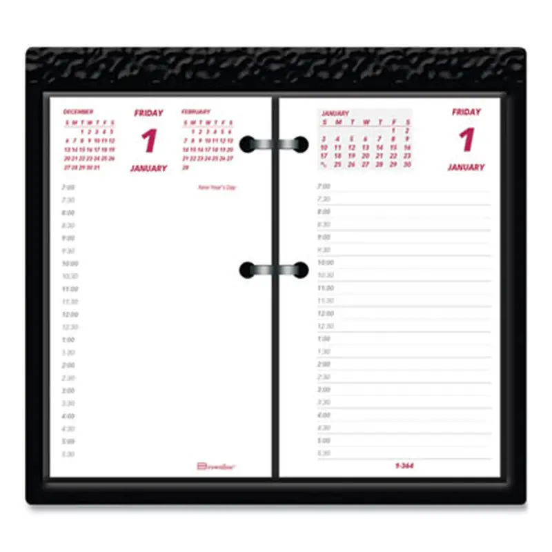 Daily Calendar Pad Refill, 6 x 3.5, White/Burgundy/Gray Sheets, 12-Month (Jan to Dec): 2026 - Calendar Refills | Brownline