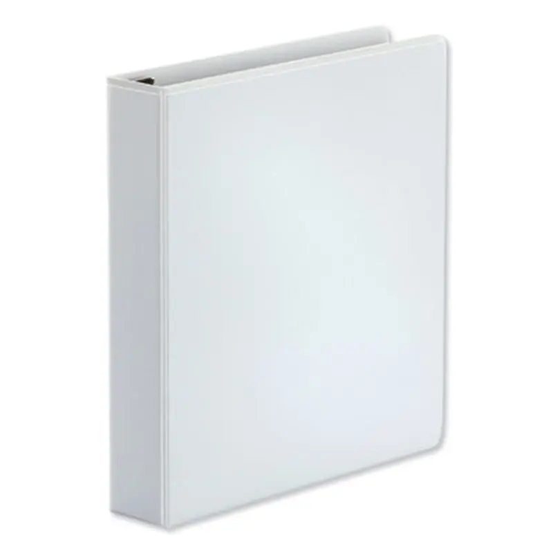 Deluxe Easy-to-Open D-Ring View Binder, 3 Rings, 1.5" Capacity, 11 x 8.5, White - Binders | Universal