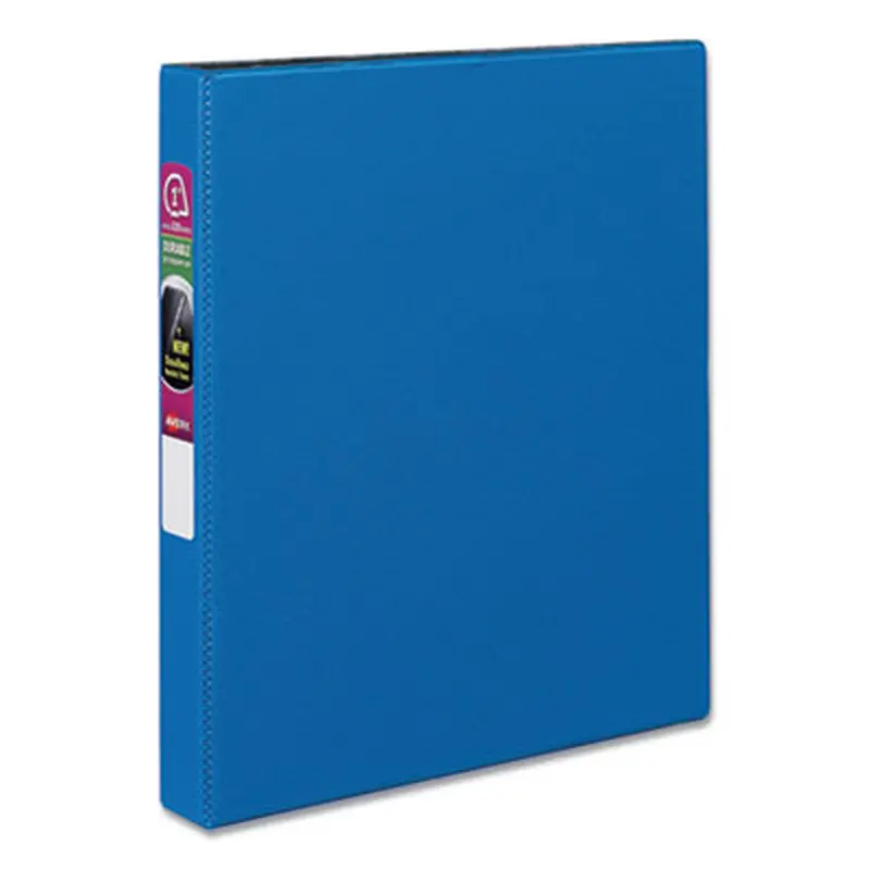 Durable Non-View Binder with DuraHinge and Slant Rings, 3 Rings, 1" Capacity, 11 x 8.5, Blue - Binders | Avery