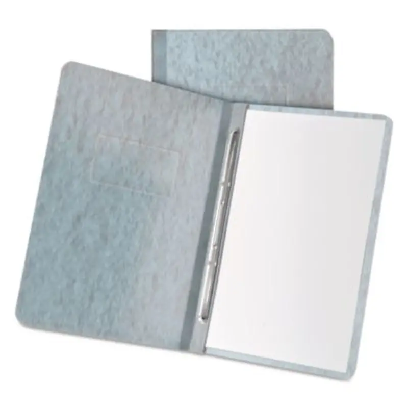 Heavyweight PressGuard and Pressboard Report Cover w/ Reinforced Side-Hinge, 2-Prong Metal Fastener, 3" Cap, 8.5 x 11, Gray - Report Covers | Oxford
