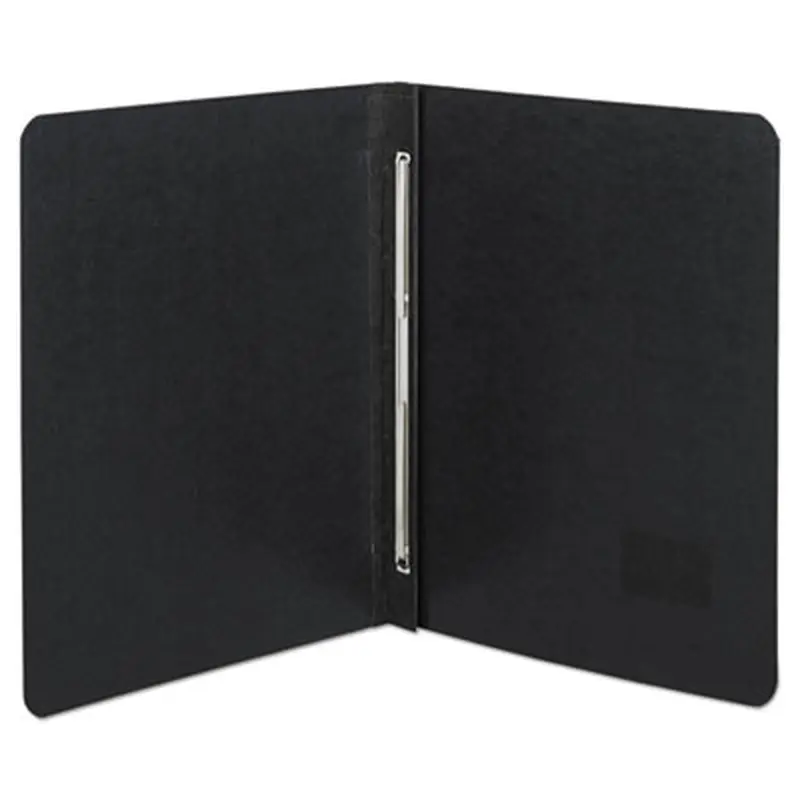 PRESSTEX Report Cover with Tyvek Reinforced Hinge, Side Bound, Two-Piece Prong Fastener, 3" Capacity, 8.5 x 11, Black/Black - Report Covers | ACCO