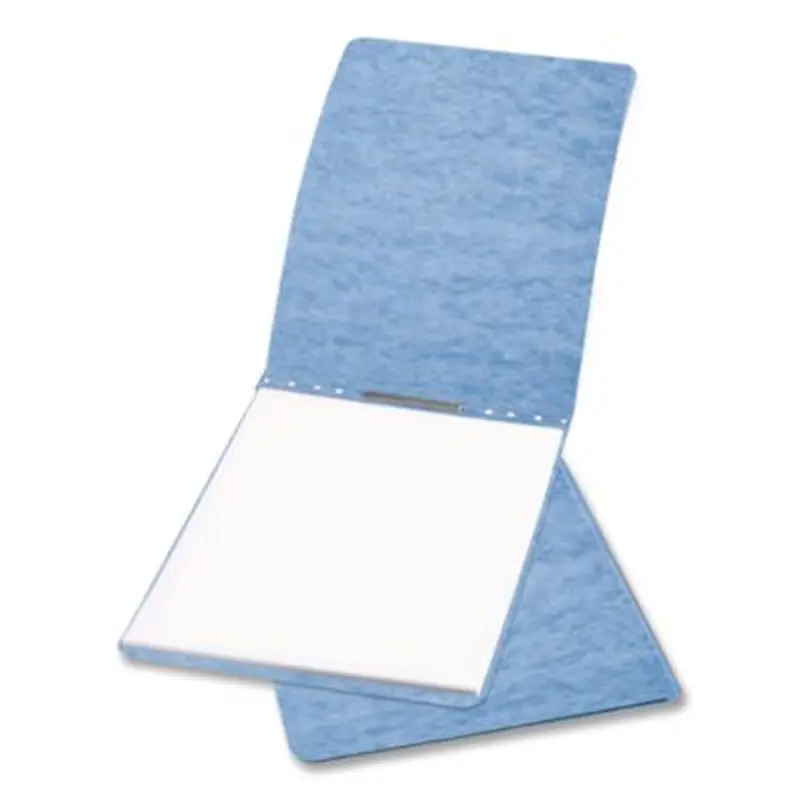 PRESSTEX Report Cover with Tyvek Reinforced Hinge, Top Bound, Two-Piece Prong Fastener, 2" Capacity, 8.5 x 11, Light Blue - Report Covers | ACCO