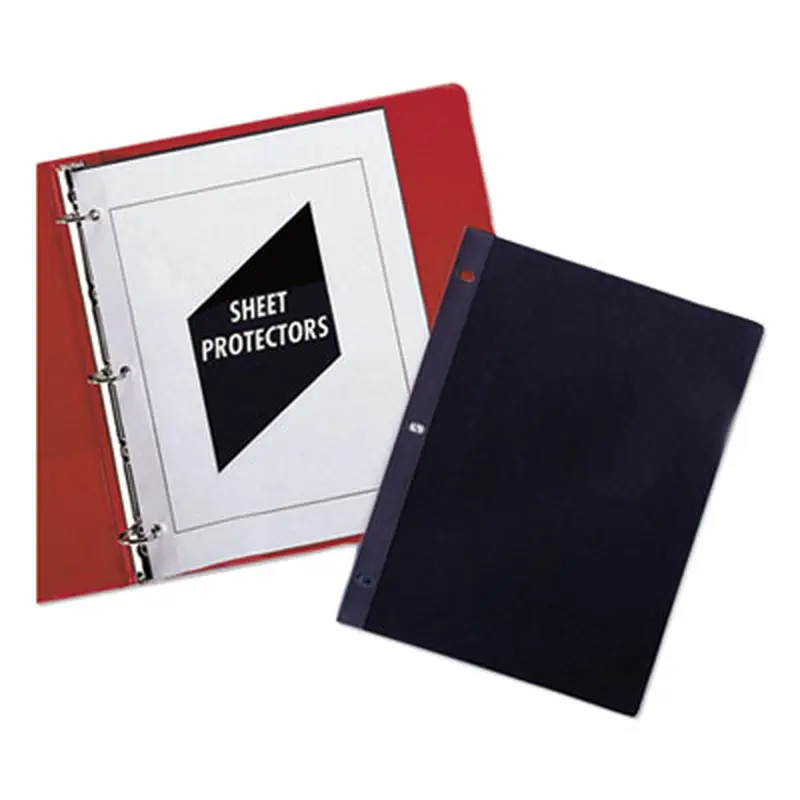Traditional Sheet Protectors, Heavy-Duty, Side: 3-Hole Punched, Side/Side/Top Load 8.5 x 11 Insert, Clear Front, 50/Box - Sheet Protectors | C-Line
