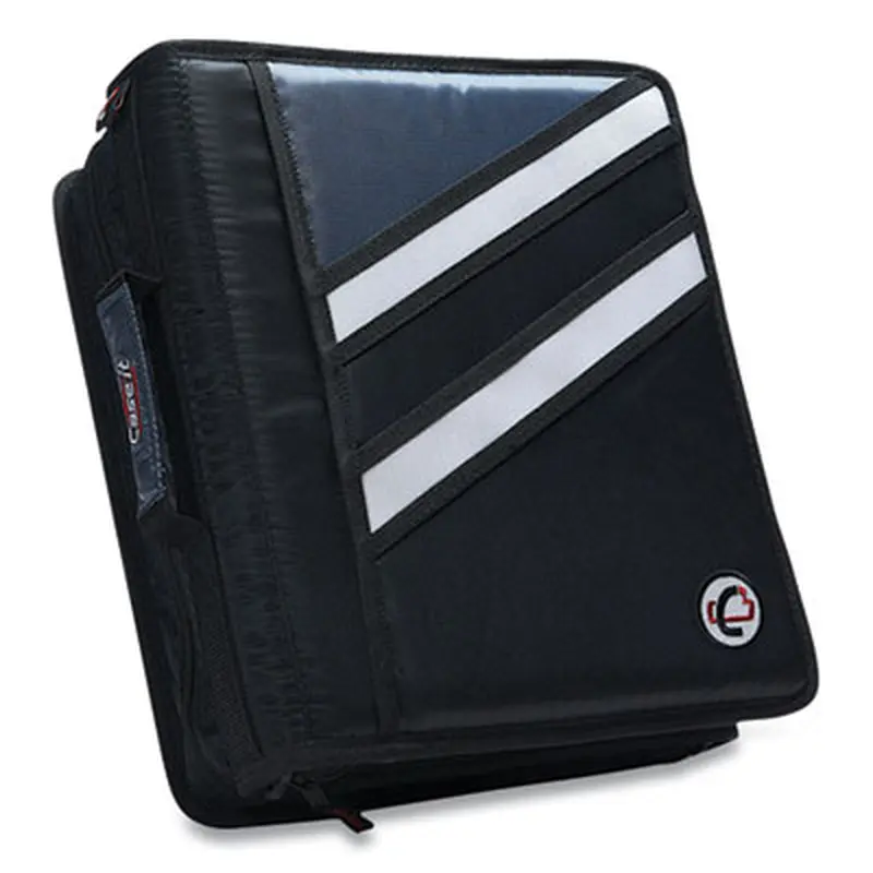 Z-System 2-in-1 Zipper Binder, 3 Rings (x2), 1.5" Capacity (x2), 11 x 8.5, Black/Gray Accents - Binders | Case it
