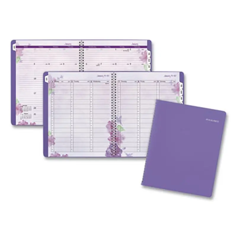 Beautiful Day Weekly/Monthly Planner, Vertical-Column Format, 11 x 8.5, Purple Cover, 13-Month: Jan 2026 to Jan 2027 - Appointment Books & Planners | AT-A-GLANCE