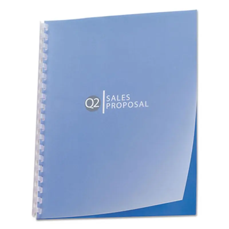 Design View Poly Presentation Covers for Binding Systems, Plastic, Square Corners, 11 x 8.5, Frost, 25/Pack - Binding Systems Covers | GBC