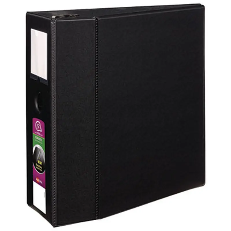 Durable Non-View Binder with DuraHinge and EZD Rings, 3 Rings, 5" Capacity, 11 x 8.5, Black, (8901) - Binders | Avery