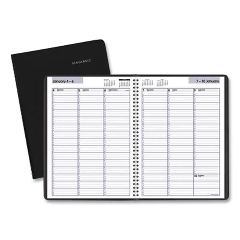 DayMinder Weekly Appointment Book, Vertical-Column Format, 11 x 8, Black Cover, 12-Month (Jan to Dec): 2026 - Appointment Books & Planners | AT-A-GLANCE