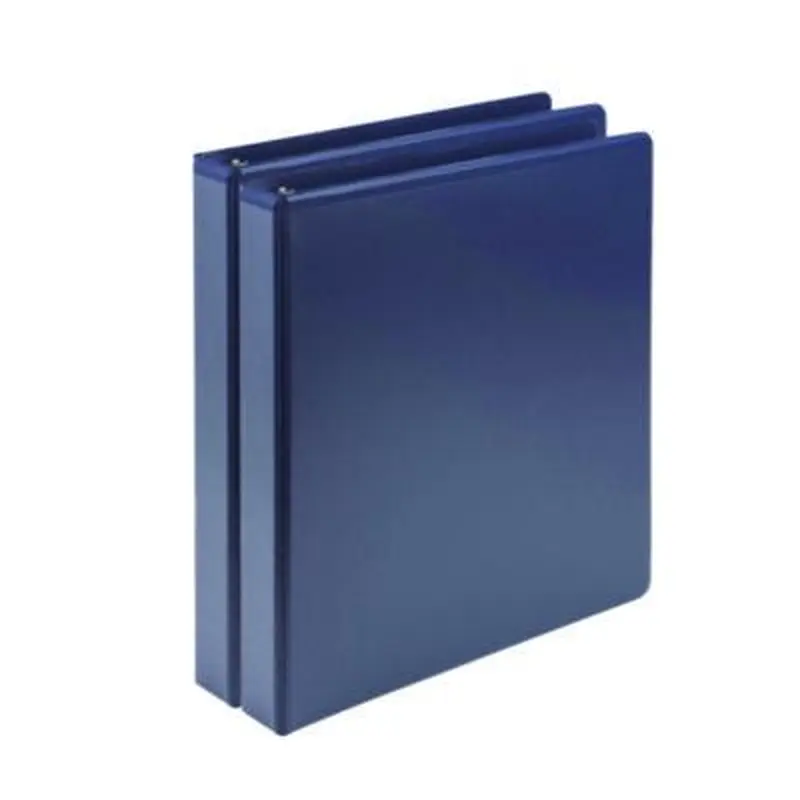 Earth's Choice Plant-Based BOHO D-Ring View Binders, 1" Capacity, 11 x 8.5, Indigo, 2/Pack - Binders | Samsill