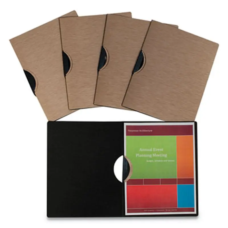 Modern Metallic Executive Style Report Cover, Swing Clip,  8.5 x 11, Bronze/Bronze, 5/Pack - Report Covers | C-Line