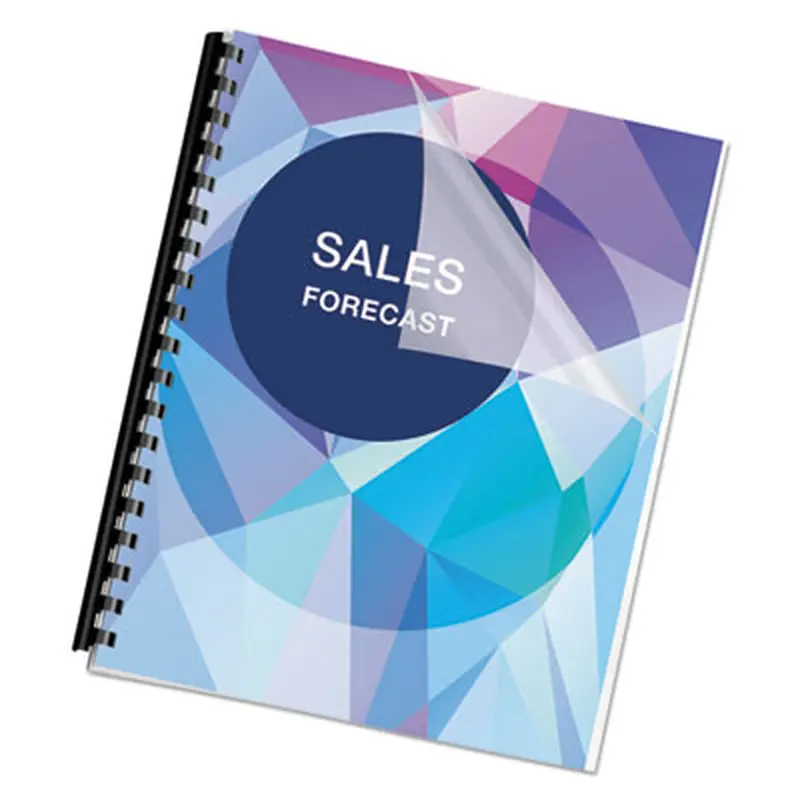 PET Ultra Clear Binding Covers, 7 mil Plastic, Square Corners, 11 x 8.5, Gloss Clear, 100/Pack - Binding Systems Covers | Fellowes