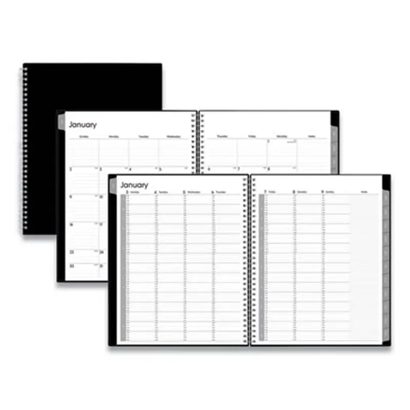 Enterprise Weekly Appointment Planner, 11 x 8.5, Black Cover, 12-Month (Jan to Dec): 2026 - Appointment Books & Planners | Blue Sky