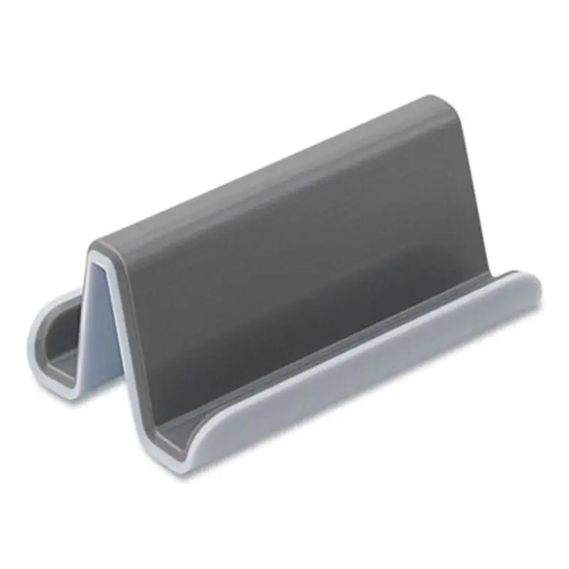 Fusion Double-Sided Business Card Holder, Holds 2.25 x 4 Cards, Polypropylene, Gray/White - Card Holders | Advantus