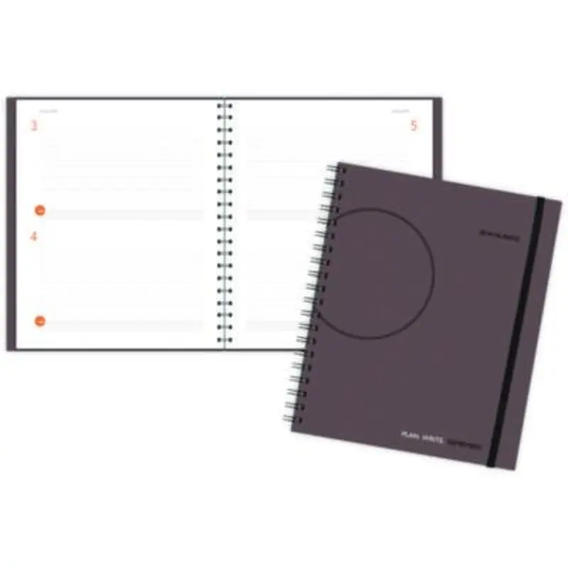 Plan. Write. Remember. Planning Notebook Two Days Per Page , 11 x 8.38, Gray Cover, Undated - Appointment Books & Planners | AT-A-GLANCE