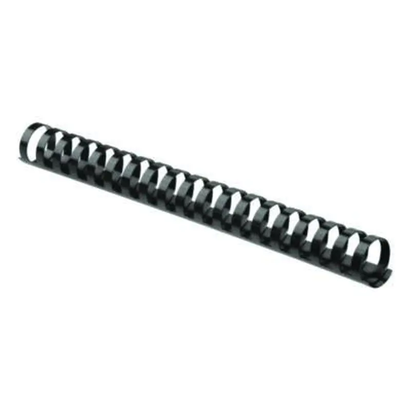 Plastic Comb Bindings for 11 x 8.5 Documents, 19 Rings, 1" (200-Sheet) Capacity, Black, 50/Pack - Binding Spines | Fellowes