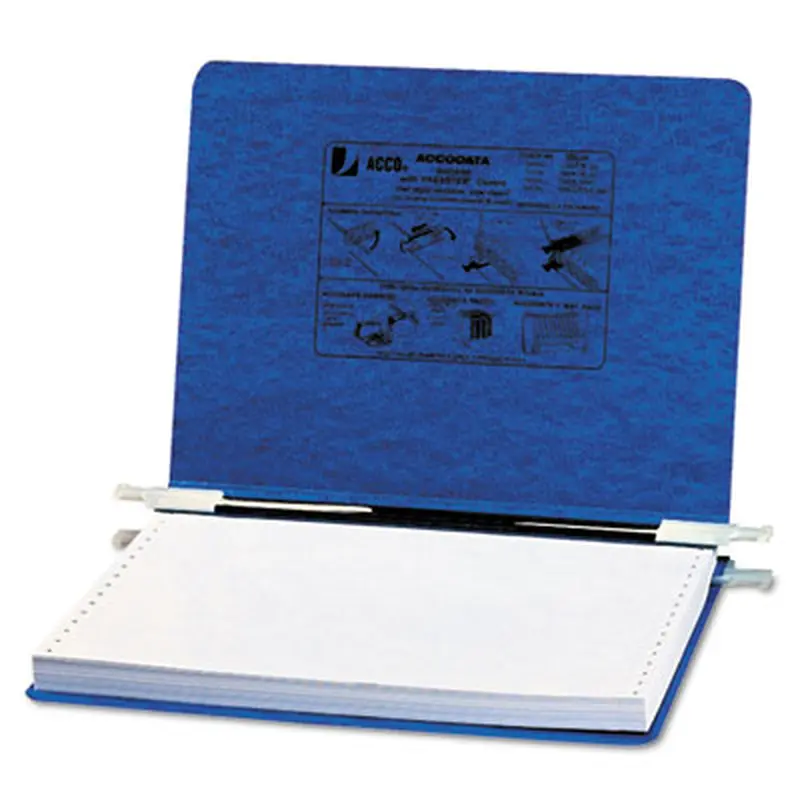 PRESSTEX Covers with Storage Hooks, 2 Posts, 6" Capacity, 12 x 8.5, Dark Blue - Binders | ACCO