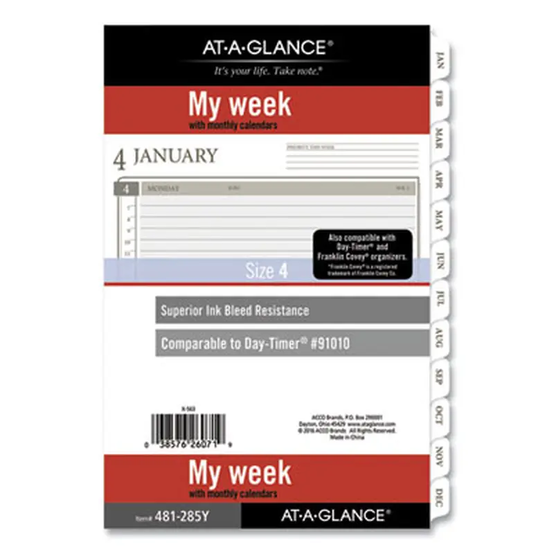 2-Page-Per-Week Planner Refills, 8.5 x 5.5, White Sheets, 12-Month (Jan to Dec): 2026 - Appointment Books & Planners | AT-A-GLANCE