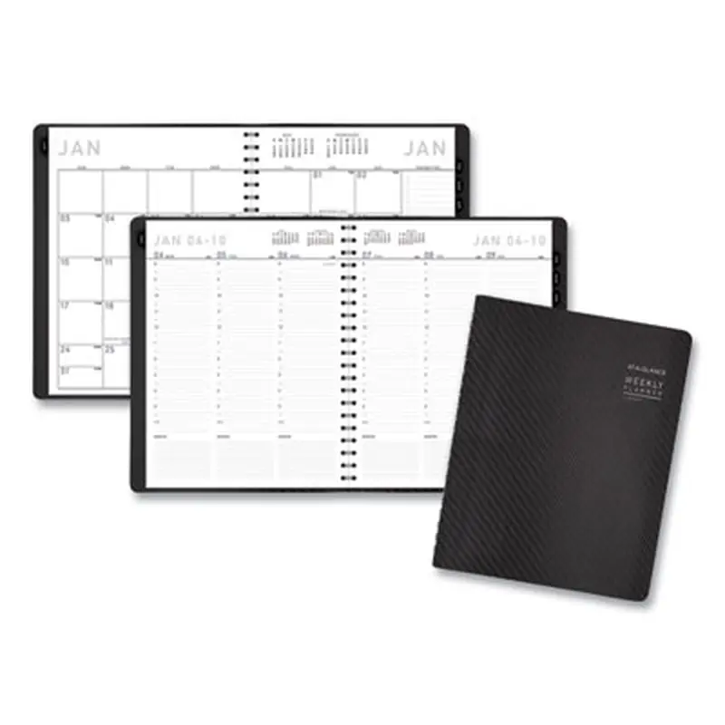 Contemporary Weekly/Monthly Planner, Vertical-Column Format, 11 x 8.25, Graphite Cover, 12-Month (Jan to Dec): 2026 - Appointment Books & Planners | AT-A-GLANCE